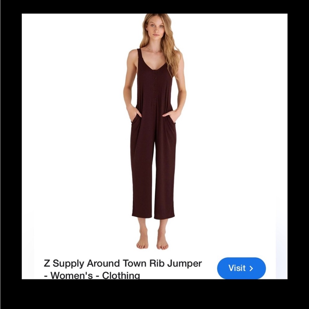Z Supply Black Jumpsuit Size XS. Excellent Condition
